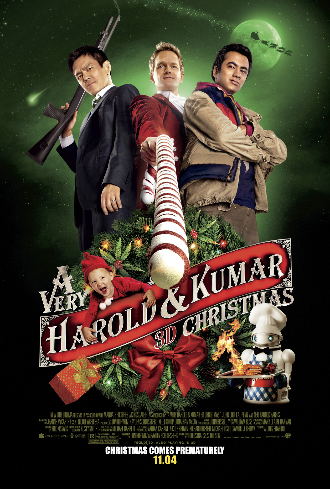 A Very Harold & Kumar 3D Christmas 2011 фильм обнаженные сцены